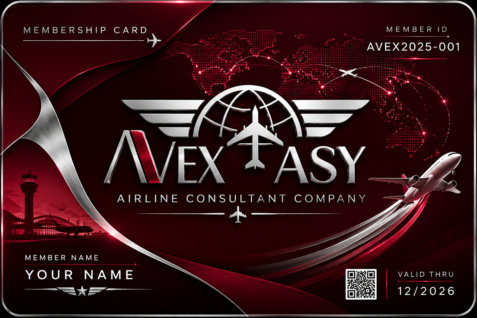 Nextasy Aviation membership card